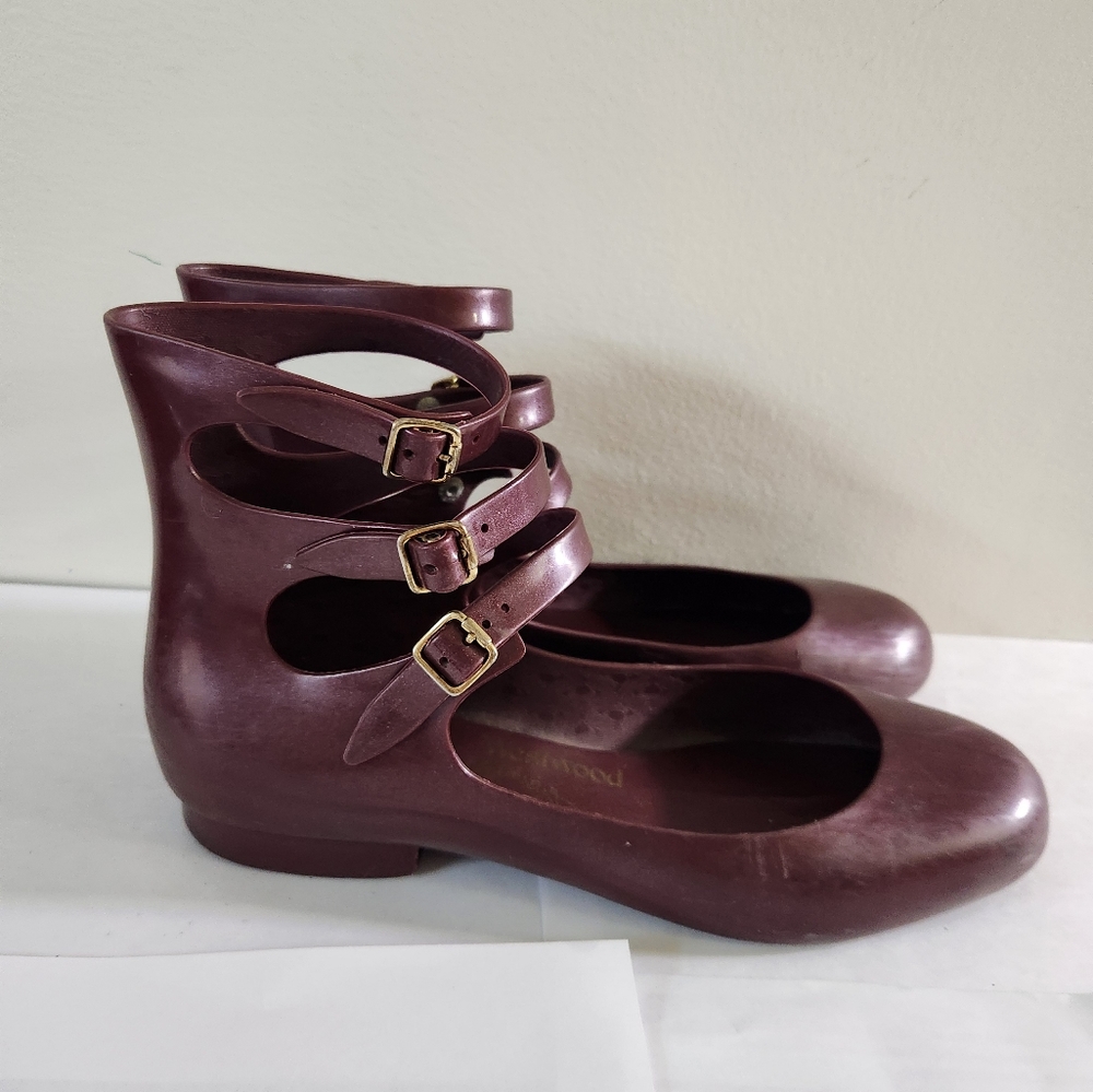 Vivienne Westwood by Melissa purple Mary Jane flats sz 40